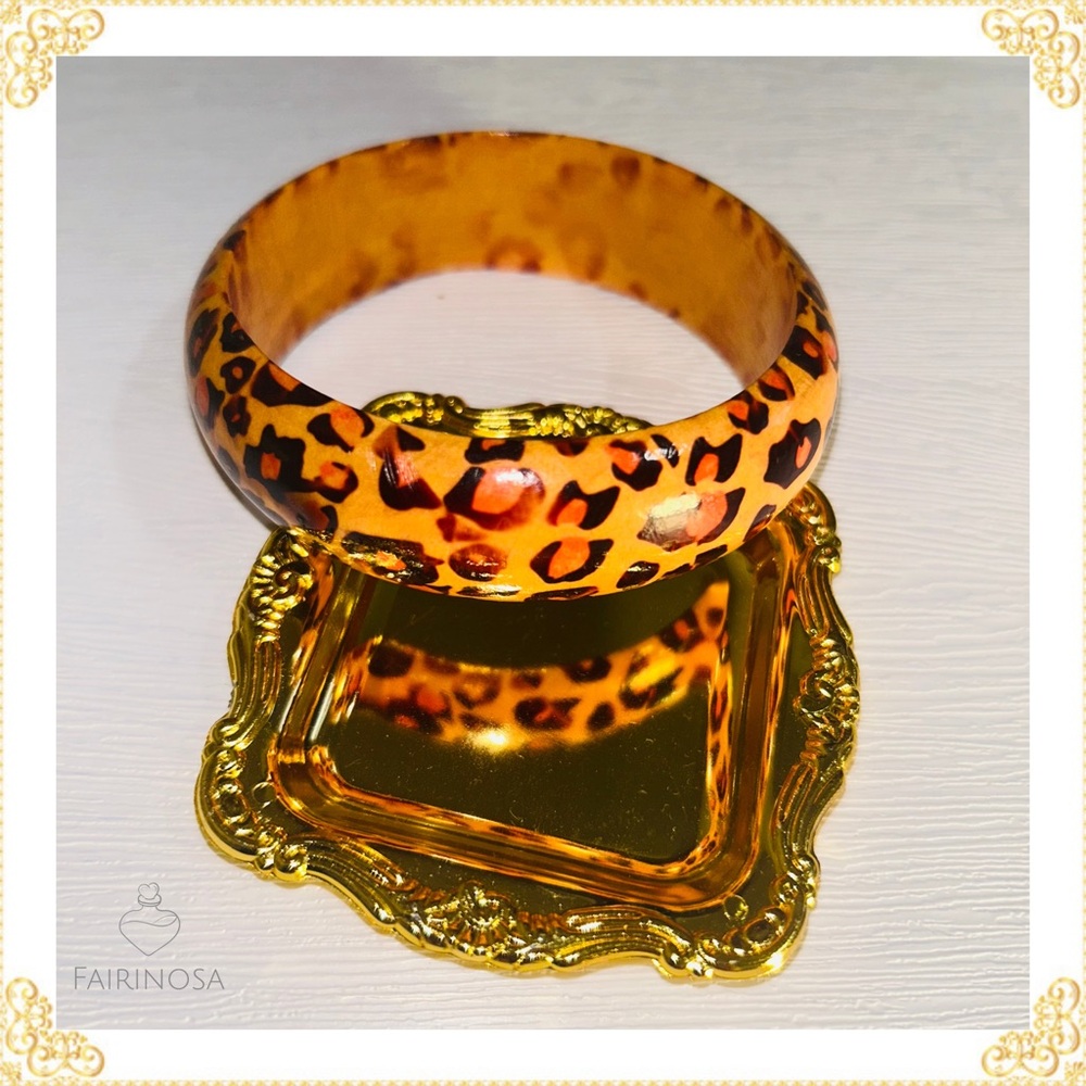 Leopard Print Bangle Bracelet